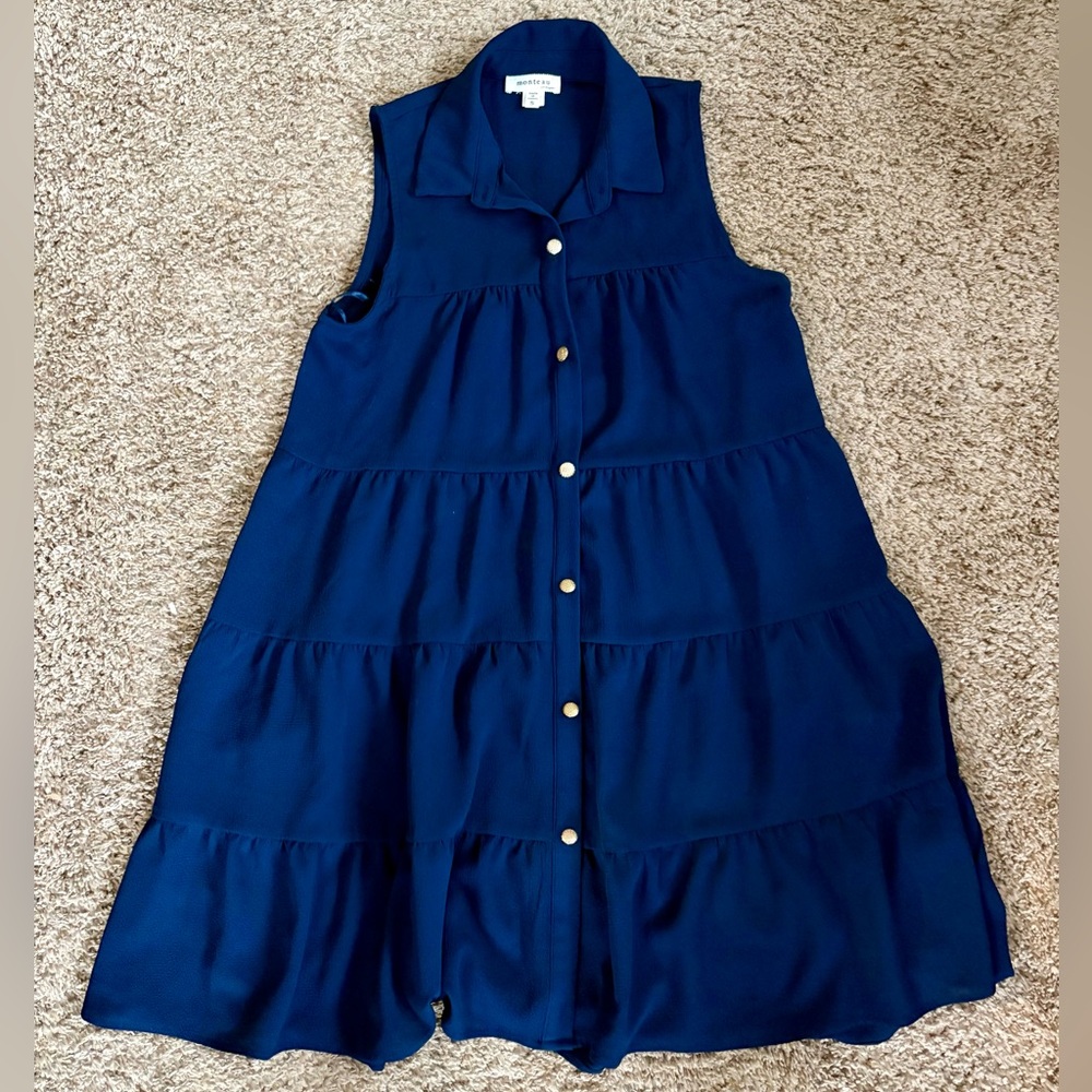 Monteau Los Angeles Sleeveless Tiered Dress